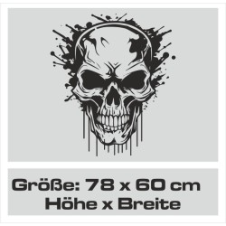 Wandaufkleber Wandtattoo Totenkopf Skull Schädel Bones Farbklecks Farbe Krone König DJ Sound Punisher Rabe Krähe Tod Death Fun