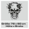 Wandaufkleber Wandtattoo Totenkopf Skull Schädel Bones Farbklecks Farbe Krone König DJ Sound Punisher Rabe Krähe Tod Death Fun