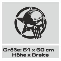 Wandaufkleber Wandtattoo Totenkopf Skull Schädel Bones Farbklecks Farbe Krone König DJ Sound Punisher Rabe Krähe Tod Death Fun