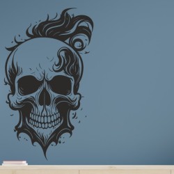 Wandaufkleber Wandtattoo Totenkopf Skull Schädel Bones Farbklecks Farbe Krone König DJ Sound Punisher Rabe Krähe Tod Death Fun