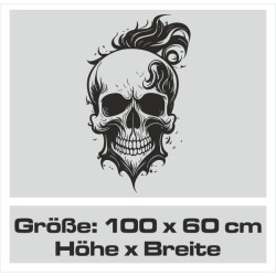 Wandaufkleber Wandtattoo Totenkopf Skull Schädel Bones Farbklecks Farbe Krone König DJ Sound Punisher Rabe Krähe Tod Death Fun