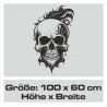 Wandaufkleber Wandtattoo Totenkopf Skull Schädel Bones Farbklecks Farbe Krone König DJ Sound Punisher Rabe Krähe Tod Death Fun