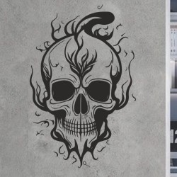 Wandaufkleber Wandtattoo Totenkopf Skull Schädel Bones Farbklecks Farbe Krone König DJ Sound Punisher Rabe Krähe Tod Death Fun