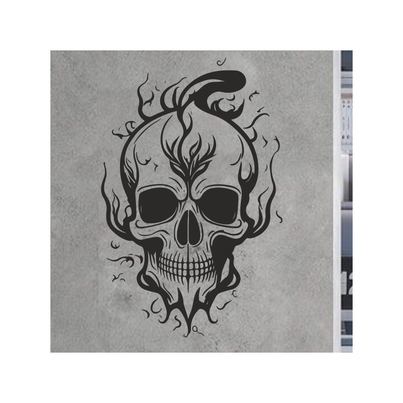 Wandaufkleber Wandtattoo Totenkopf Skull Schädel Bones Farbklecks Farbe Krone König DJ Sound Punisher Rabe Krähe Tod Death Fun