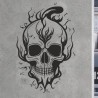 Wandaufkleber Wandtattoo Totenkopf Skull Schädel Bones Farbklecks Farbe Krone König DJ Sound Punisher Rabe Krähe Tod Death Fun