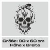 Wandaufkleber Wandtattoo Totenkopf Skull Schädel Bones Farbklecks Farbe Krone König DJ Sound Punisher Rabe Krähe Tod Death Fun