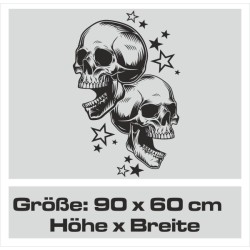 Wandaufkleber Wandtattoo Totenkopf Skull Schädel Bones Farbklecks Farbe Krone König DJ Sound Punisher Rabe Krähe Tod Death Fun
