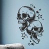 Wandaufkleber Wandtattoo Totenkopf Skull Schädel Bones Farbklecks Farbe Krone König DJ Sound Punisher Rabe Krähe Tod Death Fun