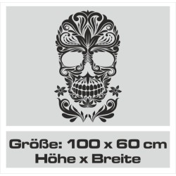 Wandaufkleber Wandtattoo Totenkopf Skull Schädel Bones Farbklecks Farbe Krone König DJ Sound Punisher Rabe Krähe Tod Death Fun