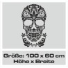 Wandaufkleber Wandtattoo Totenkopf Skull Schädel Bones Farbklecks Farbe Krone König DJ Sound Punisher Rabe Krähe Tod Death Fun