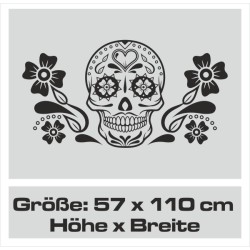 Wandaufkleber Wandtattoo Totenkopf Skull Schädel Bones Farbklecks Farbe Krone König DJ Sound Punisher Rabe Krähe Tod Death Fun