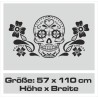 Wandaufkleber Wandtattoo Totenkopf Skull Schädel Bones Farbklecks Farbe Krone König DJ Sound Punisher Rabe Krähe Tod Death Fun