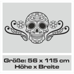 Wandaufkleber Wandtattoo Totenkopf Skull Schädel Bones Farbklecks Farbe Krone König DJ Sound Punisher Rabe Krähe Tod Death Fun