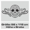 Wandaufkleber Wandtattoo Totenkopf Skull Schädel Bones Farbklecks Farbe Krone König DJ Sound Punisher Rabe Krähe Tod Death Fun
