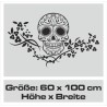 Wandaufkleber Wandtattoo Totenkopf Skull Schädel Bones Farbklecks Farbe Krone König DJ Sound Punisher Rabe Krähe Tod Death Fun