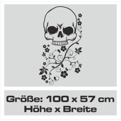 Wandaufkleber Wandtattoo Totenkopf Skull Schädel Bones Farbklecks Farbe Krone König DJ Sound Punisher Rabe Krähe Tod Death Fun