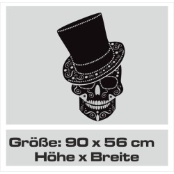 Wandaufkleber Wandtattoo Totenkopf Skull Schädel Bones Farbklecks Farbe Krone König DJ Sound Punisher Rabe Krähe Tod Death Fun