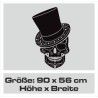 Wandaufkleber Wandtattoo Totenkopf Skull Schädel Bones Farbklecks Farbe Krone König DJ Sound Punisher Rabe Krähe Tod Death Fun