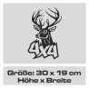 Aufkleber Auto Offroad 4x4 Safari Gelände Allrad Landschaft Hirsch Bär Off Road Safari Berge Krokodil extreme Pick Up