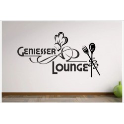 Küche Esszimmer Koch & Löffel Genießer Lounge Dekor Aufkleber Dekor Wandtattoo Wandaufkleber