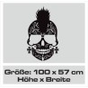Wandaufkleber Wandtattoo Totenkopf Skull Schädel Bones Farbklecks Farbe Krone König DJ Sound Punisher Rabe Krähe Tod Death Fun