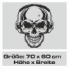Wandaufkleber Wandtattoo Totenkopf Skull Schädel Bones Farbklecks Farbe Krone König DJ Sound Punisher Rabe Krähe Tod Death Fun