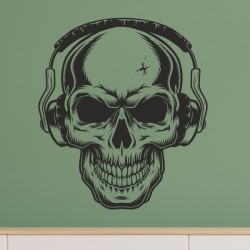 Wandaufkleber Wandtattoo Totenkopf Skull Schädel Bones Farbklecks Farbe Krone König DJ Sound Punisher Rabe Krähe Tod Death Fun