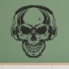 Wandaufkleber Wandtattoo Totenkopf Skull Schädel Bones Farbklecks Farbe Krone König DJ Sound Punisher Rabe Krähe Tod Death Fun