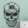 Wandaufkleber Wandtattoo Totenkopf Skull Schädel Bones Farbklecks Farbe Krone König DJ Sound Punisher Rabe Krähe Tod Death Fun