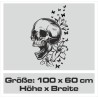 Wandaufkleber Wandtattoo Totenkopf Skull Schädel Bones Farbklecks Farbe Krone König DJ Sound Punisher Rabe Krähe Tod Death Fun