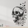 Wandaufkleber Wandtattoo Totenkopf Skull Schädel Bones Farbklecks Farbe Krone König DJ Sound Punisher Rabe Krähe Tod Death Fun