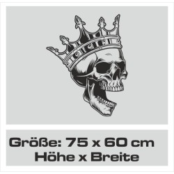 Wandaufkleber Wandtattoo Totenkopf Skull Schädel Bones Farbklecks Farbe Krone König DJ Sound Punisher Rabe Krähe Tod Death Fun