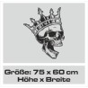 Wandaufkleber Wandtattoo Totenkopf Skull Schädel Bones Farbklecks Farbe Krone König DJ Sound Punisher Rabe Krähe Tod Death Fun