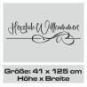 Wandaufkleber Wandtattoo Aufkleber Wand Herzlich Willkommen Schriftzug Tattoo Sprachen Herz Dekor Welcome Zuhause Home Sweet