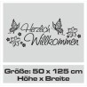 Wandaufkleber Wandtattoo Aufkleber Wand Herzlich Willkommen Schriftzug Tattoo Sprachen Herz Dekor Welcome Zuhause Home Sweet
