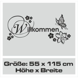 Wandaufkleber Wandtattoo Aufkleber Wand Herzlich Willkommen Schriftzug Tattoo Sprachen Herz Dekor Welcome Zuhause Home Sweet