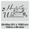 Wandaufkleber Wandtattoo Aufkleber Wand Herzlich Willkommen Schriftzug Tattoo Sprachen Herz Dekor Welcome Zuhause Home Sweet