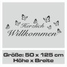 Wandaufkleber Wandtattoo Aufkleber Wand Herzlich Willkommen Schriftzug Tattoo Sprachen Herz Dekor Welcome Zuhause Home Sweet