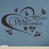 Wandaufkleber Wandtattoo Aufkleber Wand Herzlich Willkommen Schriftzug Tattoo Sprachen Herz Dekor Welcome Zuhause Home Sweet