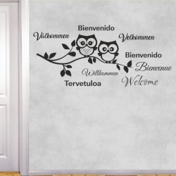 Wandaufkleber Wandtattoo Aufkleber Wand Herzlich Willkommen Schriftzug Tattoo Sprachen Herz Dekor Welcome Zuhause Home Sweet