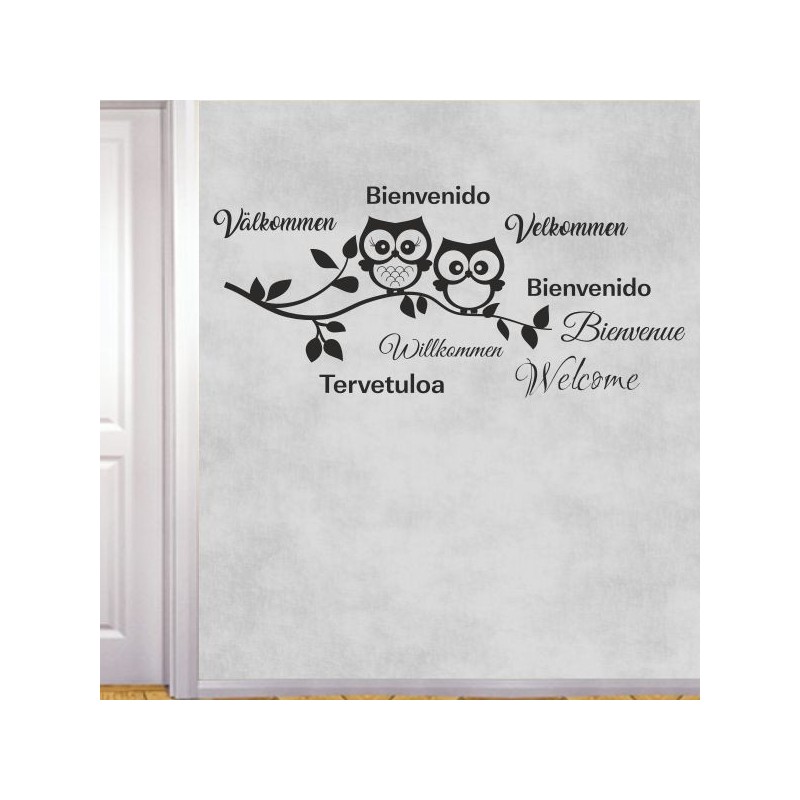 Wandaufkleber Wandtattoo Aufkleber Wand Herzlich Willkommen Schriftzug Tattoo Sprachen Herz Dekor Welcome Zuhause Home Sweet