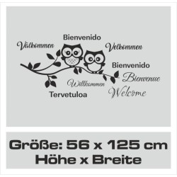 Wandaufkleber Wandtattoo Aufkleber Wand Herzlich Willkommen Schriftzug Tattoo Sprachen Herz Dekor Welcome Zuhause Home Sweet