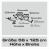 Wandaufkleber Wandtattoo Aufkleber Wand Herzlich Willkommen Schriftzug Tattoo Sprachen Herz Dekor Welcome Zuhause Home Sweet