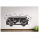 Wohnzimmer VW Bulli Camper Auto Car Aufkleber Dekor Wandtattoo Wandaufkleber