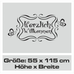Wandaufkleber Wandtattoo Aufkleber Wand Herzlich Willkommen Schriftzug Tattoo Sprachen Herz Dekor Welcome Zuhause Home Sweet