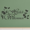 Wandaufkleber Wandtattoo Aufkleber Wand Herzlich Willkommen Schriftzug Tattoo Sprachen Herz Dekor Welcome Zuhause Home Sweet