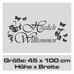 Wandaufkleber Wandtattoo Aufkleber Wand Herzlich Willkommen Schriftzug Tattoo Sprachen Herz Dekor Welcome Zuhause Home Sweet