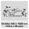 Wandaufkleber Wandtattoo Aufkleber Wand Herzlich Willkommen Schriftzug Tattoo Sprachen Herz Dekor Welcome Zuhause Home Sweet