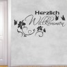 Wandaufkleber Wandtattoo Aufkleber Wand Herzlich Willkommen Schriftzug Tattoo Sprachen Herz Dekor Welcome Zuhause Home Sweet