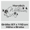 Wandaufkleber Wandtattoo Aufkleber Wand Herzlich Willkommen Schriftzug Tattoo Sprachen Herz Dekor Welcome Zuhause Home Sweet